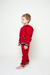 Komplet chłopięcy dresowy czerwony bluza Produkt Polski