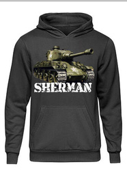 Bluza męska nadruk Czołg Sherman czarna