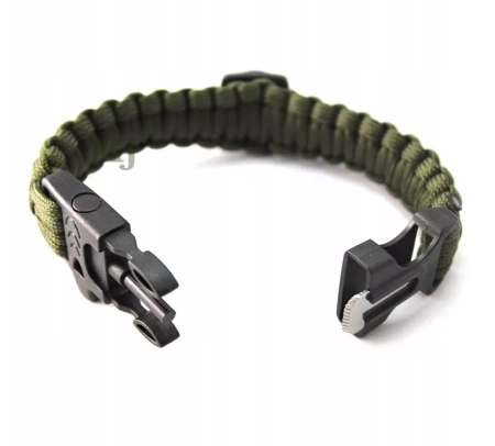 Bransoleta paracord survival krzesiwo, gwizdek Coyote