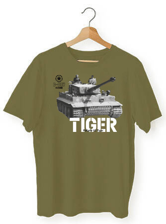 Koszulka T-shirt Dziewczęca Czołg Tiger Khaki