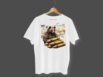 Koszulka T-shirt Miś Wojtek Biała