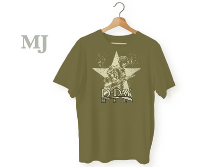 Koszulka T-shirt D-Day Hel Żołnierz Khaki