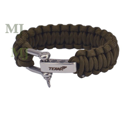 Bransoleta paracord Texar olive