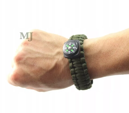 Bransoleta paracord survival krzesiwo, gwizdek Coyote