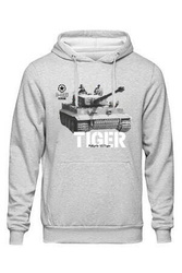 Bluza dziewczęca nadruk Czołg Tiger szara