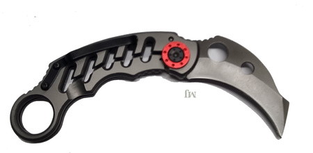 Nóż składany karambit szary