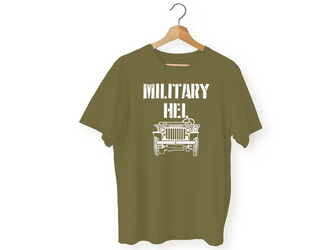 Koszulka T-shirt D-Day Hel Jeep Willys Khaki