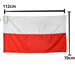 flaga POLSKI 70 x 112 gładka