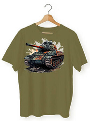 Koszulka T-shirt męska Czołg Khaki