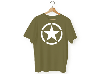 Koszulka T-shirt D-Day Hel Gwiazda Khaki Dziecięca