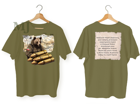 Koszulka T-shirt Miś Wojtek Khaki