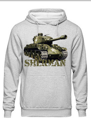 Bluza damska nadruk Czołg Sherman szara