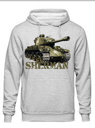 Bluza damska nadruk Czołg Sherman szara