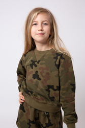 Bluza dresowa moro dla dziewczynki krótka WZ.93 Produkt Polski