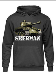 Bluza męska nadruk Czołg Sherman czarna